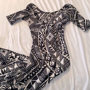 Black and white summer dress